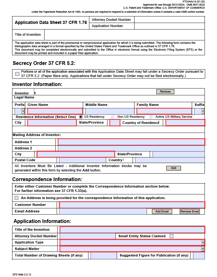 Application Data Sheet